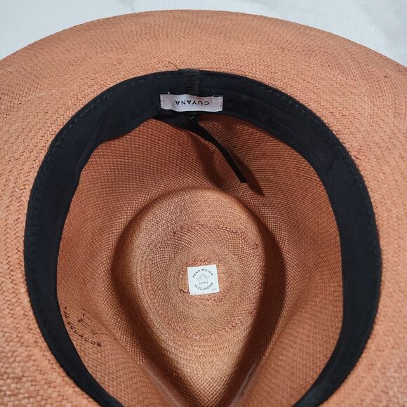 Cuyana Wide Brim Ecuador Hat Toquilla Straw Terracotta Panama Sun Hat Size 57 M main image 9